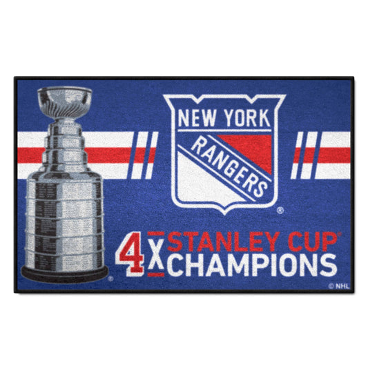 New York Rangers Dynasty Starter Mat Accent Rug - 19in. x 30in. - New York Rangers