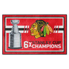 Chicago Blackhawks Dynasty 4ft. x 6ft. Plush Area Rug - Chicago Blackhawks