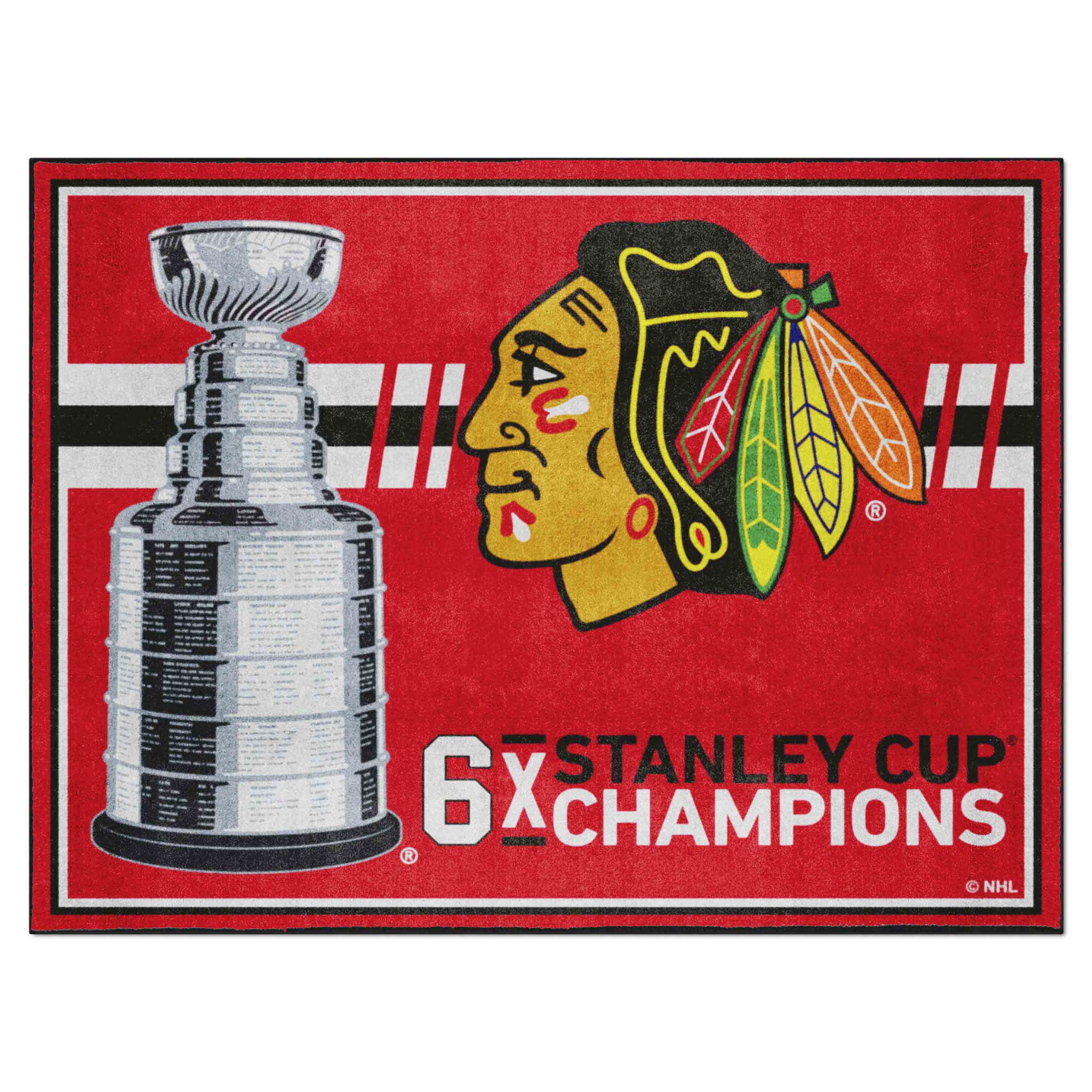 Chicago Blackhawks Dynasty 8ft. x 10ft. Plush Area Rug - Chicago Blackhawks