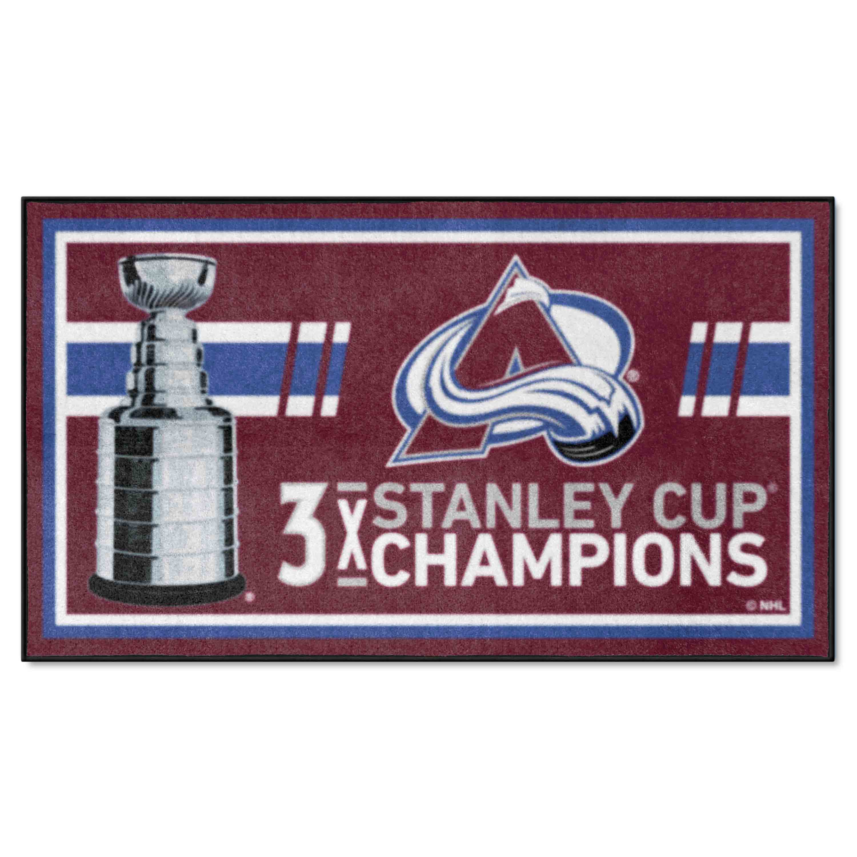 Colorado Avalanche Dynasty 3ft. x 5ft. Plush Area Rug - Colorado Avalanche