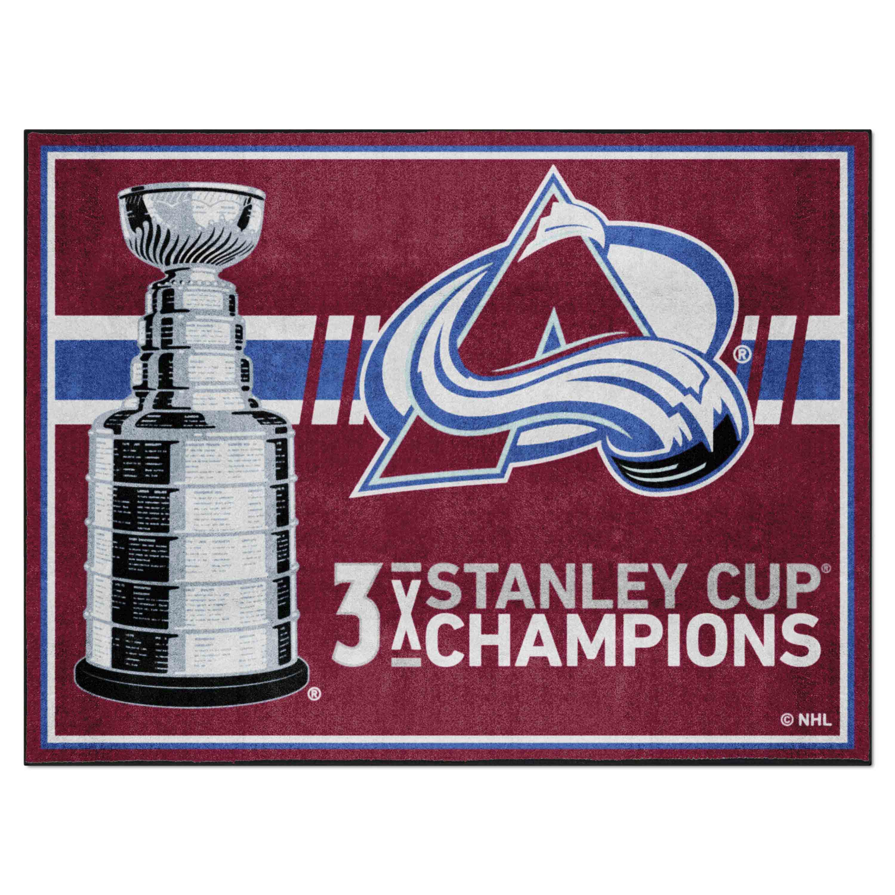 Colorado Avalanche Dynasty 8ft. x 10ft. Plush Area Rug - Colorado Avalanche