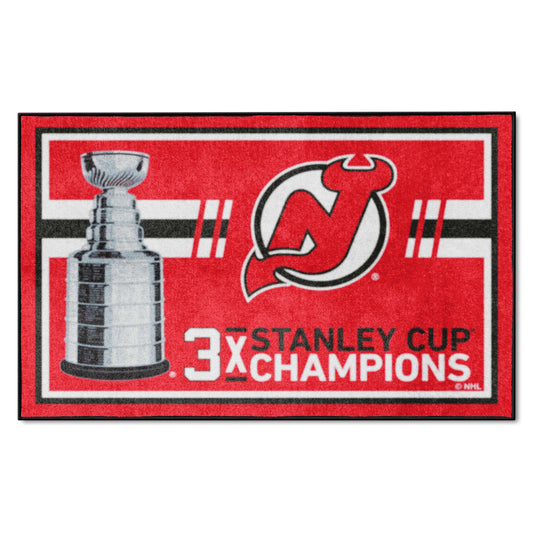 New Jersey Devils Dynasty 4ft. x 6ft. Plush Area Rug