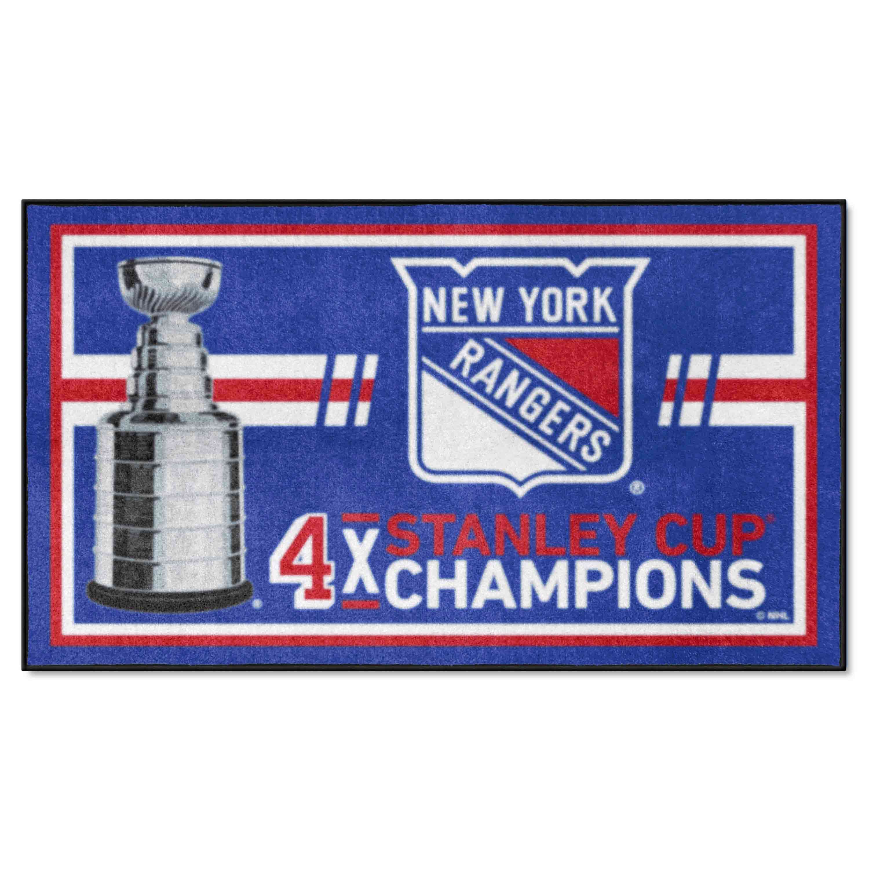 New York Rangers Dynasty 3ft. x 5ft. Plush Area Rug - New York Rangers