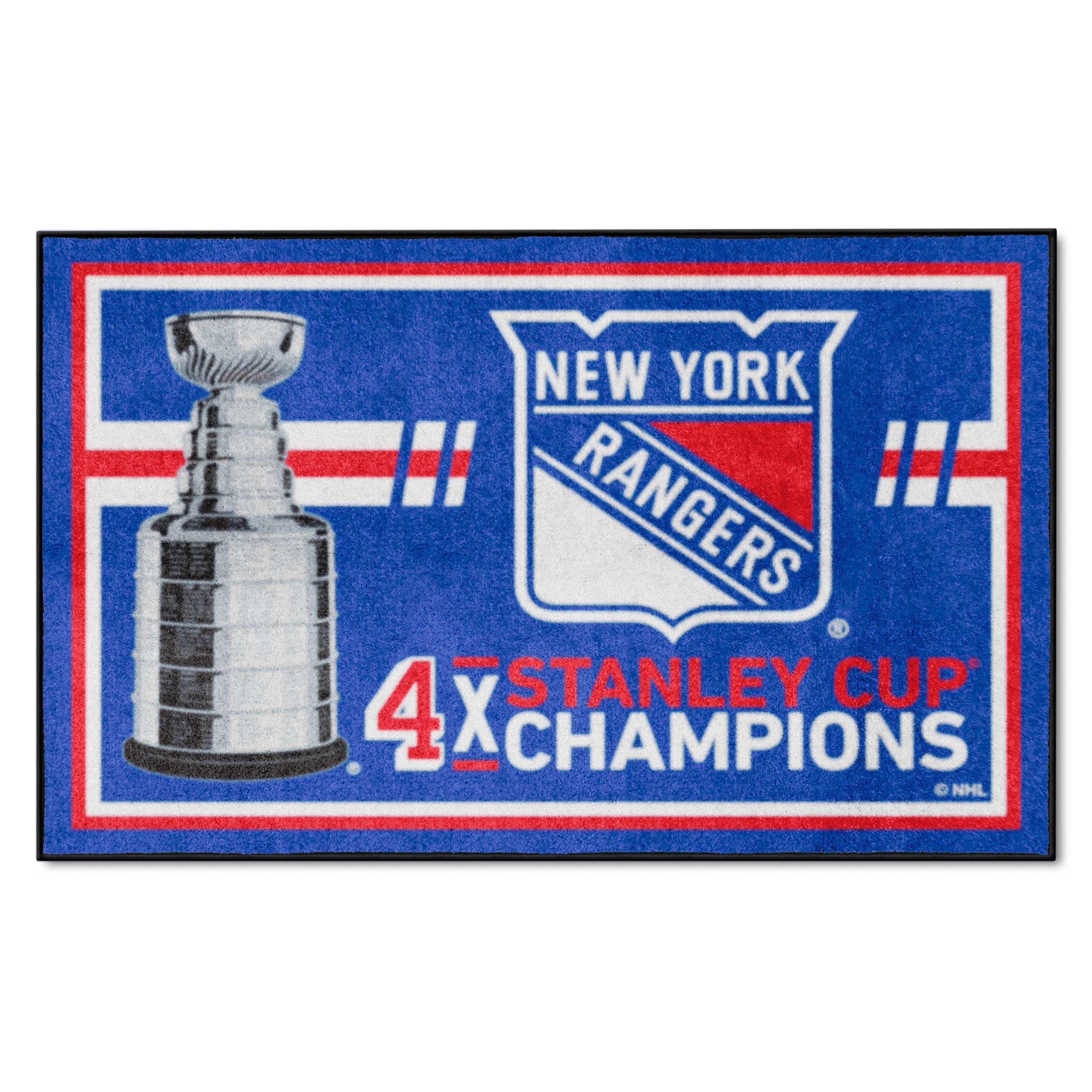 New York Rangers Dynasty 4ft. x 6ft. Plush Area Rug - New York Rangers