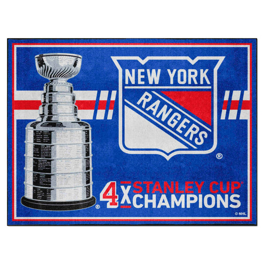 New York Rangers Dynasty 8ft. x 10ft. Plush Area Rug - New York Rangers