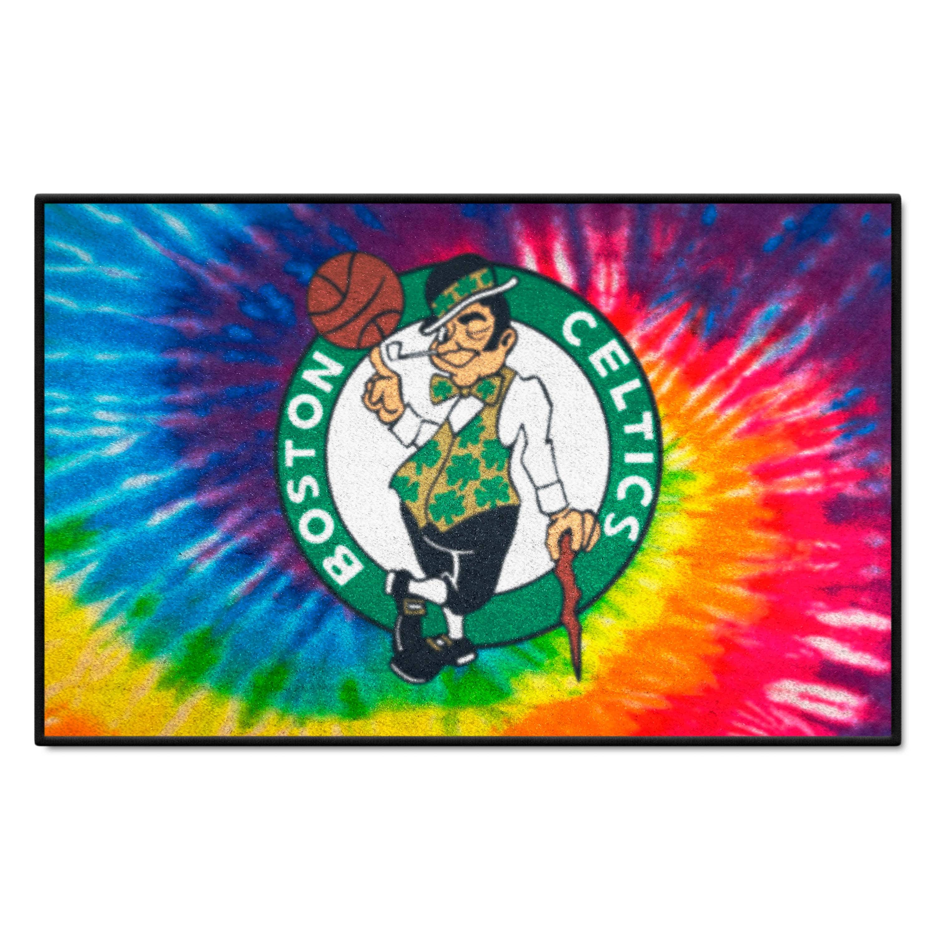 Boston Celtics Tie Dye Starter Mat Accent Rug - 19in. x 30in. - Boston Celtics