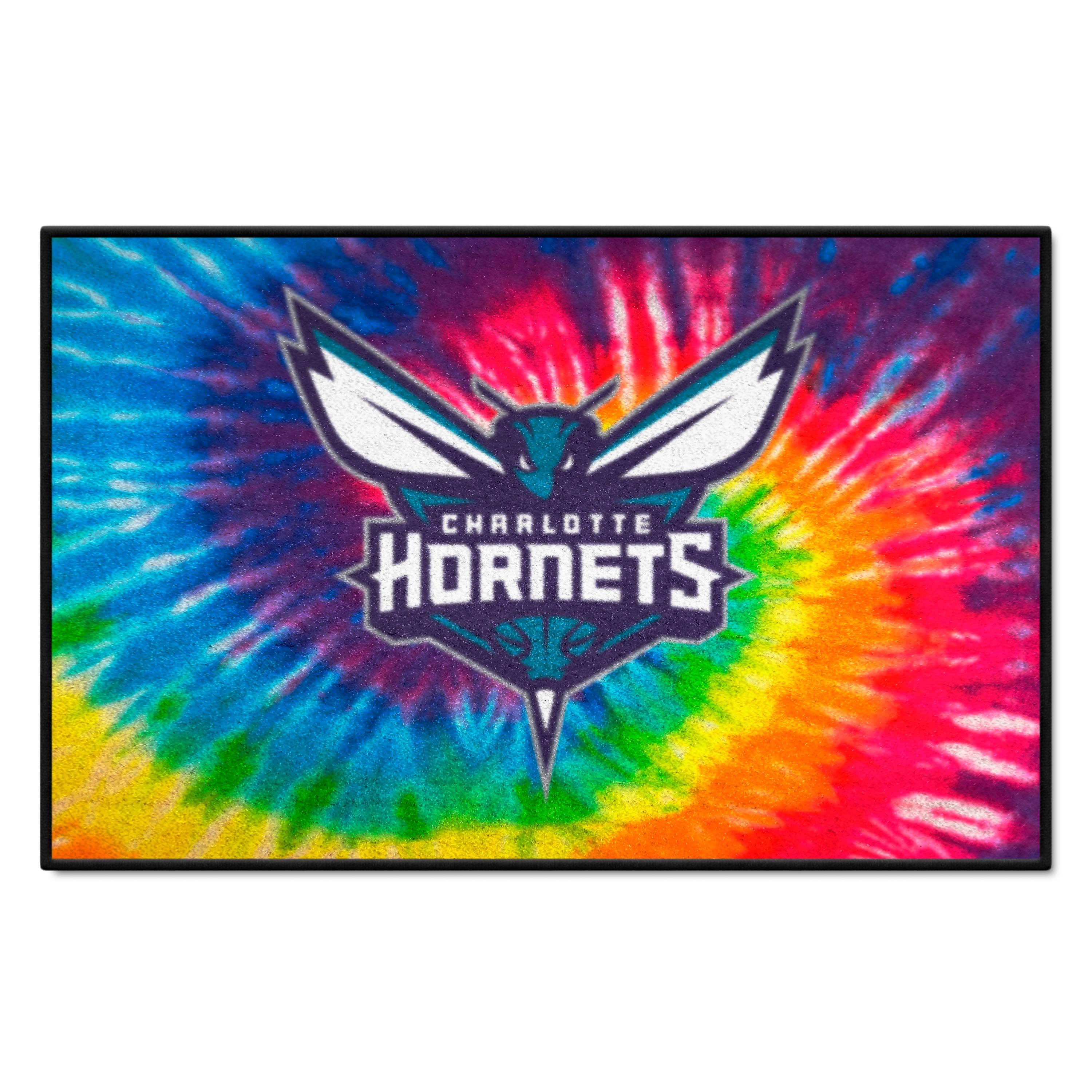 Charlotte Hornets Tie Dye Starter Mat Accent Rug - 19in. x 30in. - Charlotte Hornets