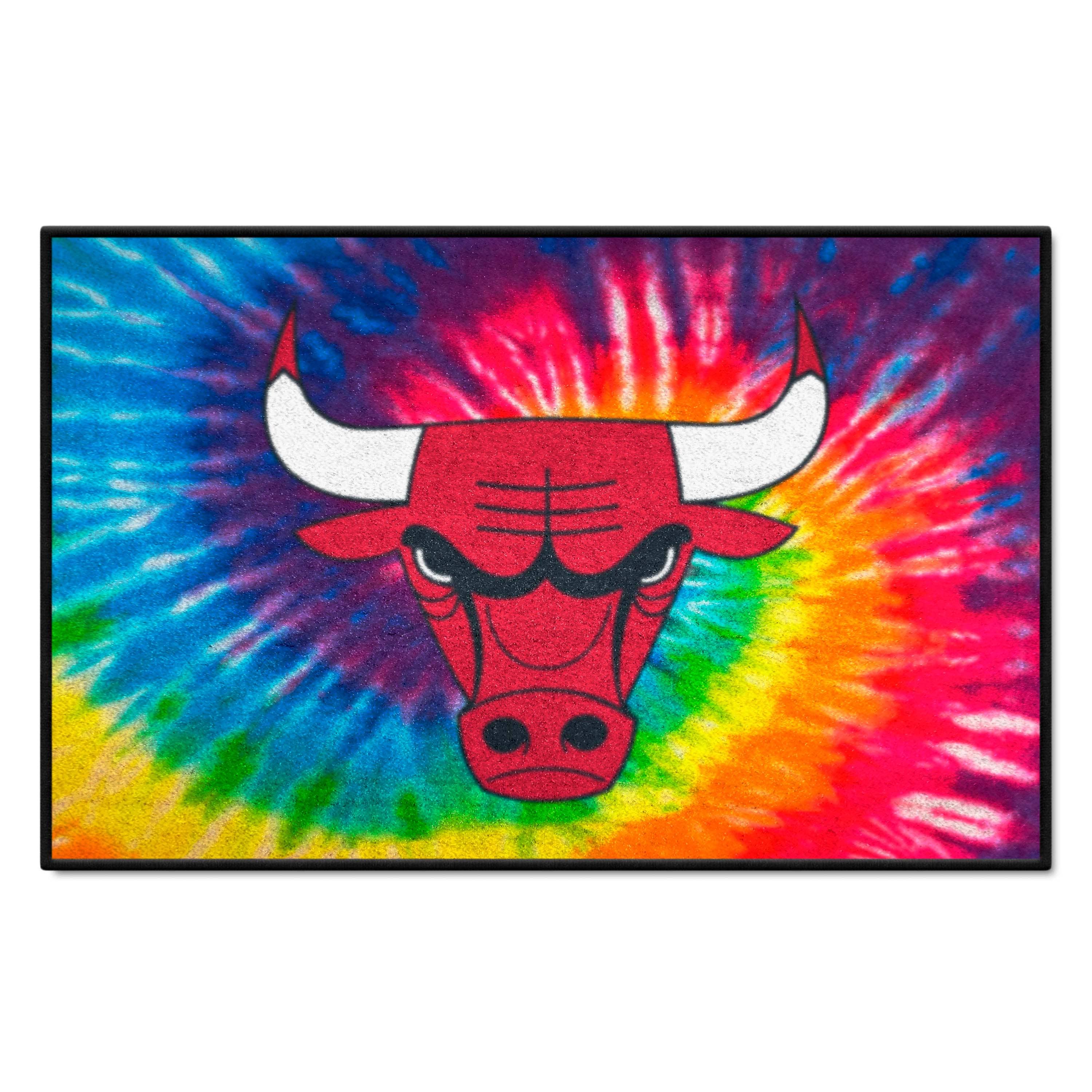 Chicago Bulls Tie Dye Starter Mat Accent Rug - 19in. x 30in. - Chicago Bulls