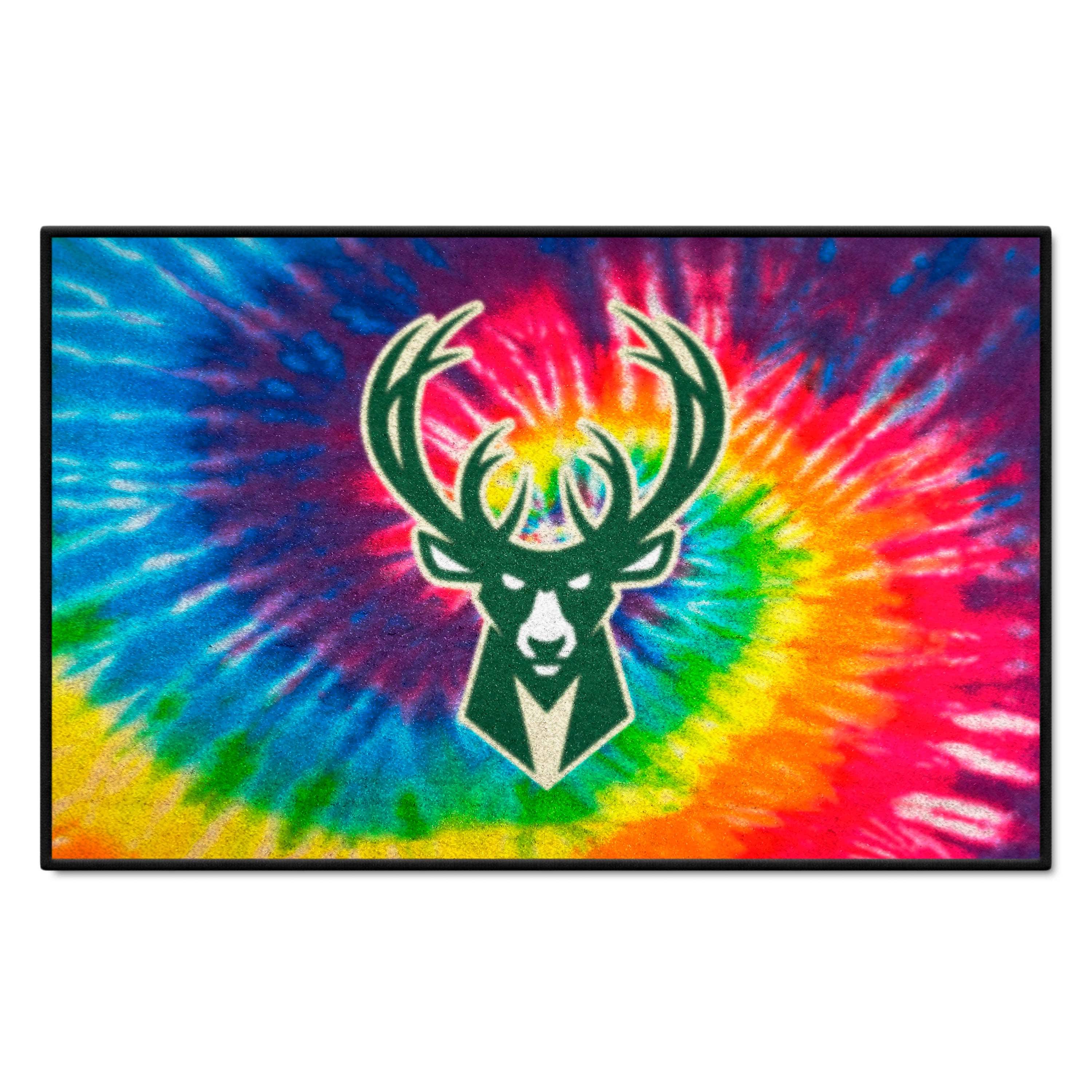 Milwaukee Bucks Tie Dye Starter Mat Accent Rug - 19in. x 30in. - Milwaukee Bucks