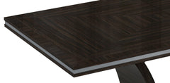 98" Dark Brown Solid Wood Self-Storing Leaf Pedestal Base Dining Table