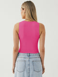 Round Neck Cropped Tank - Trendsi