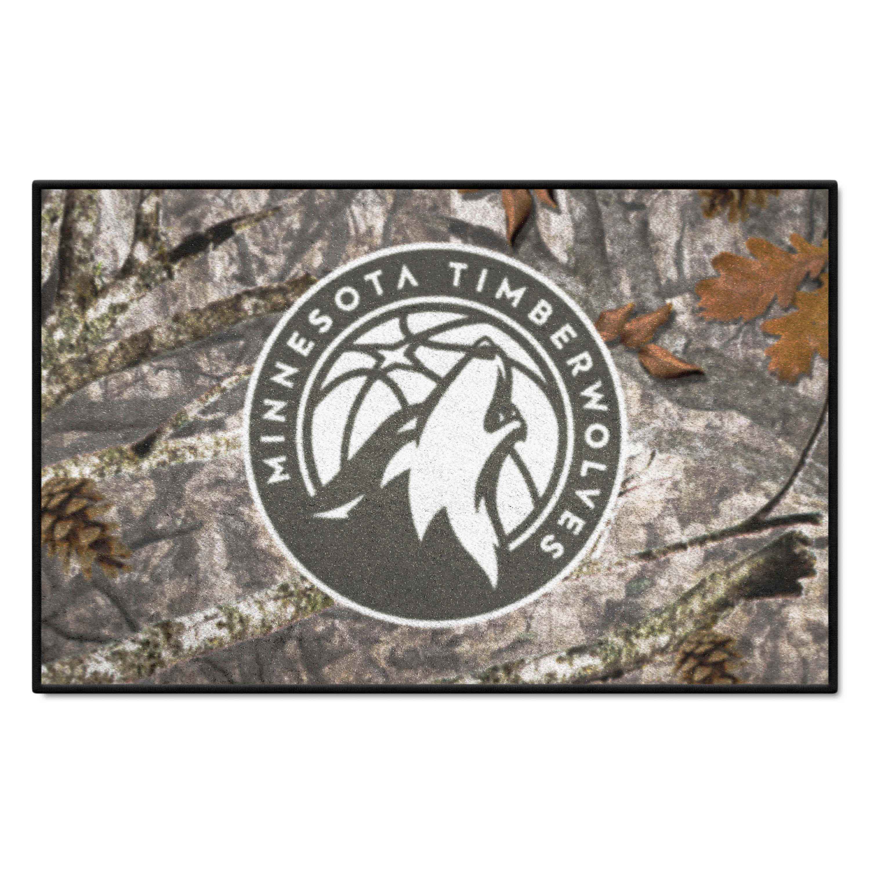 Minnesota Timberwolves Camo Starter Mat Accent Rug - 19in. x 30in.