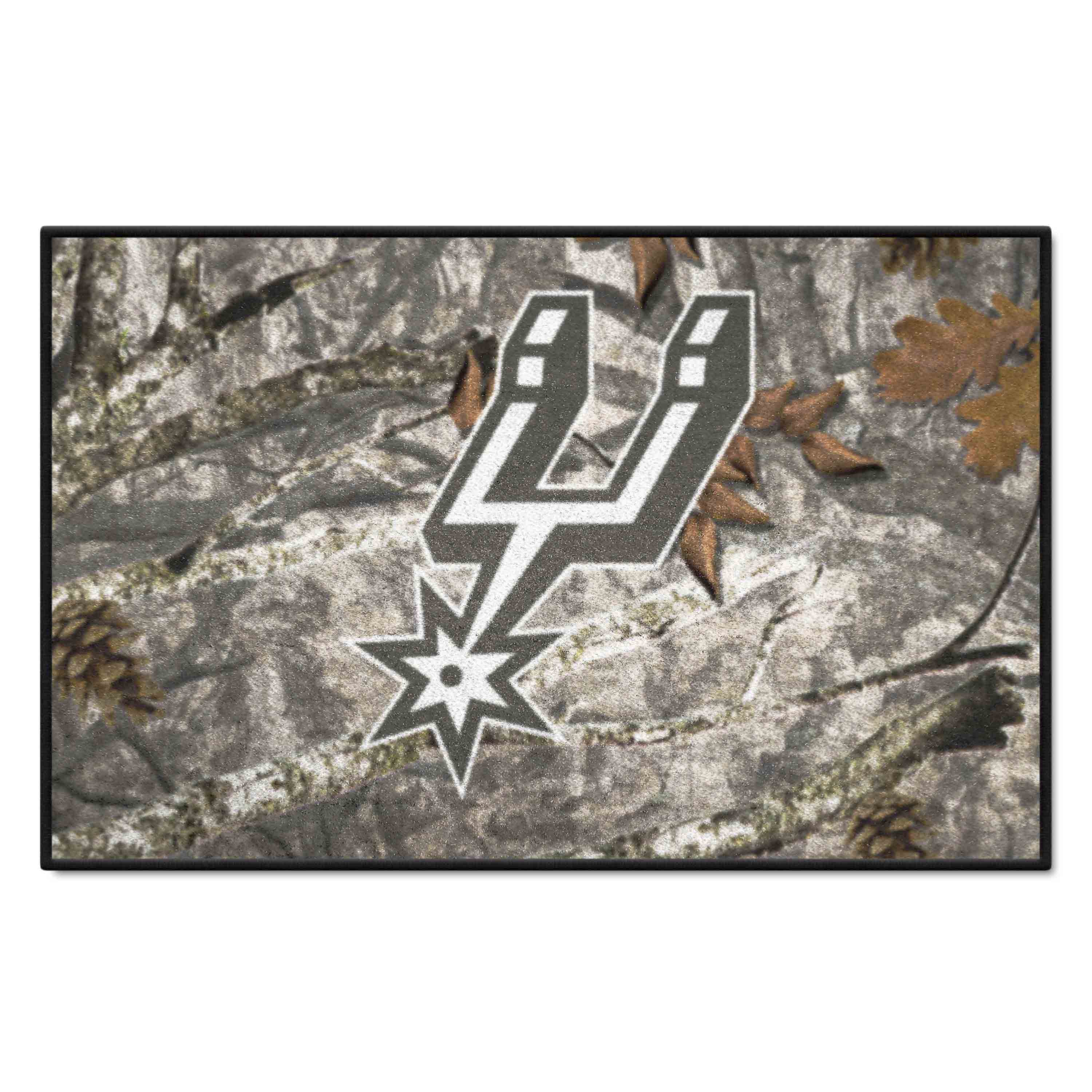 San Antonio Spurs Camo Starter Mat Accent Rug - 19in. x 30in.