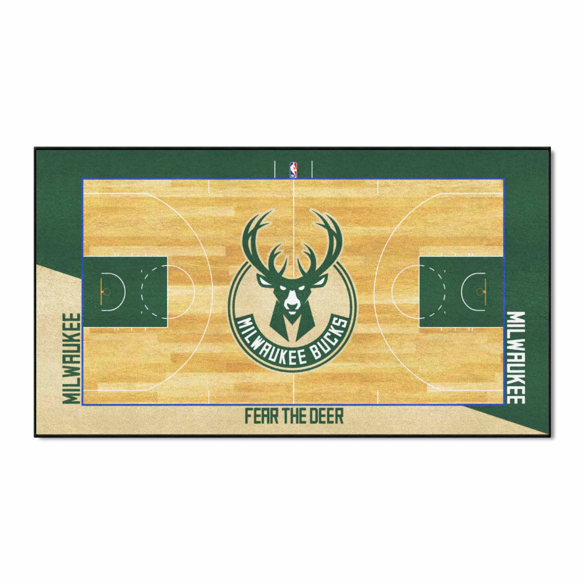 Milwaukee Bucks 6 ft. x 10 ft. Plush Area Rug