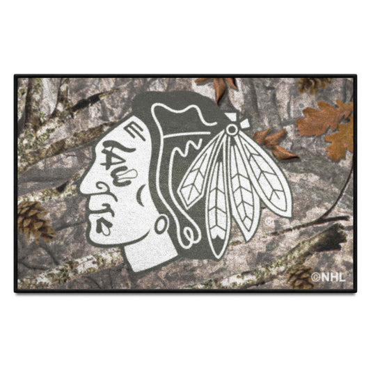 Chicago Blackhawks Camo Starter Mat Accent Rug - 19in. x 30in. - Chicago Blackhawks