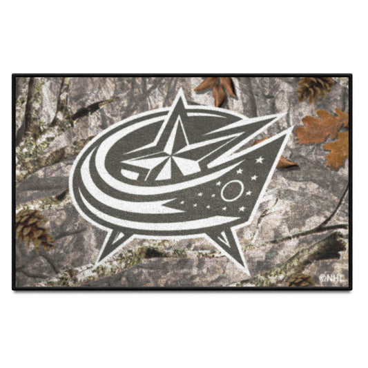 Columbus Blue Jackets Camo Starter Mat Accent Rug - 19in. x 30in. - Columbus Blue Jackets