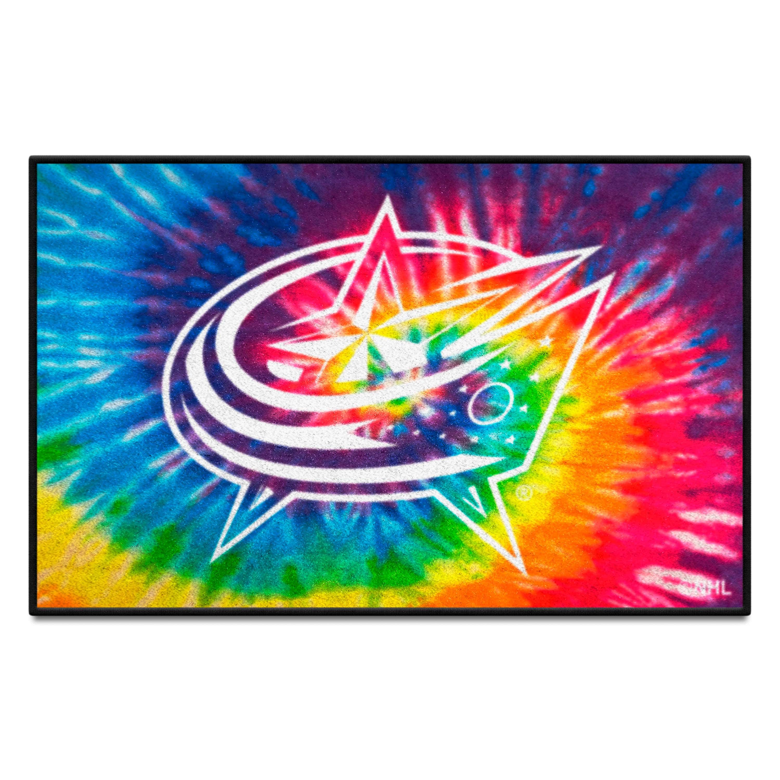 Columbus Blue Jackets Tie Dye Starter Mat Accent Rug - 19in. x 30in. - Columbus Blue Jackets