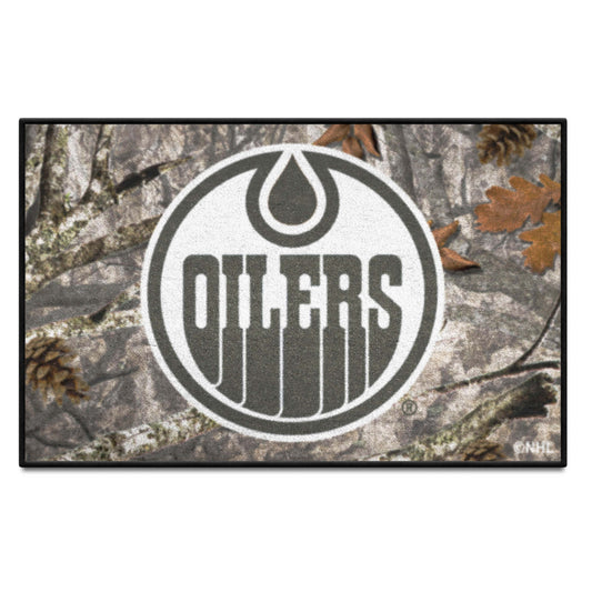 Edmonton Oilers Camo Starter Mat Accent Rug - 19in. x 30in.