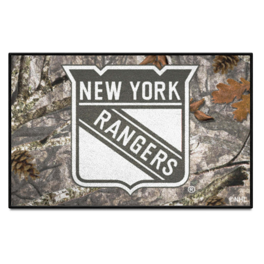 New York Rangers Camo Starter Mat Accent Rug - 19in. x 30in. - New York Rangers