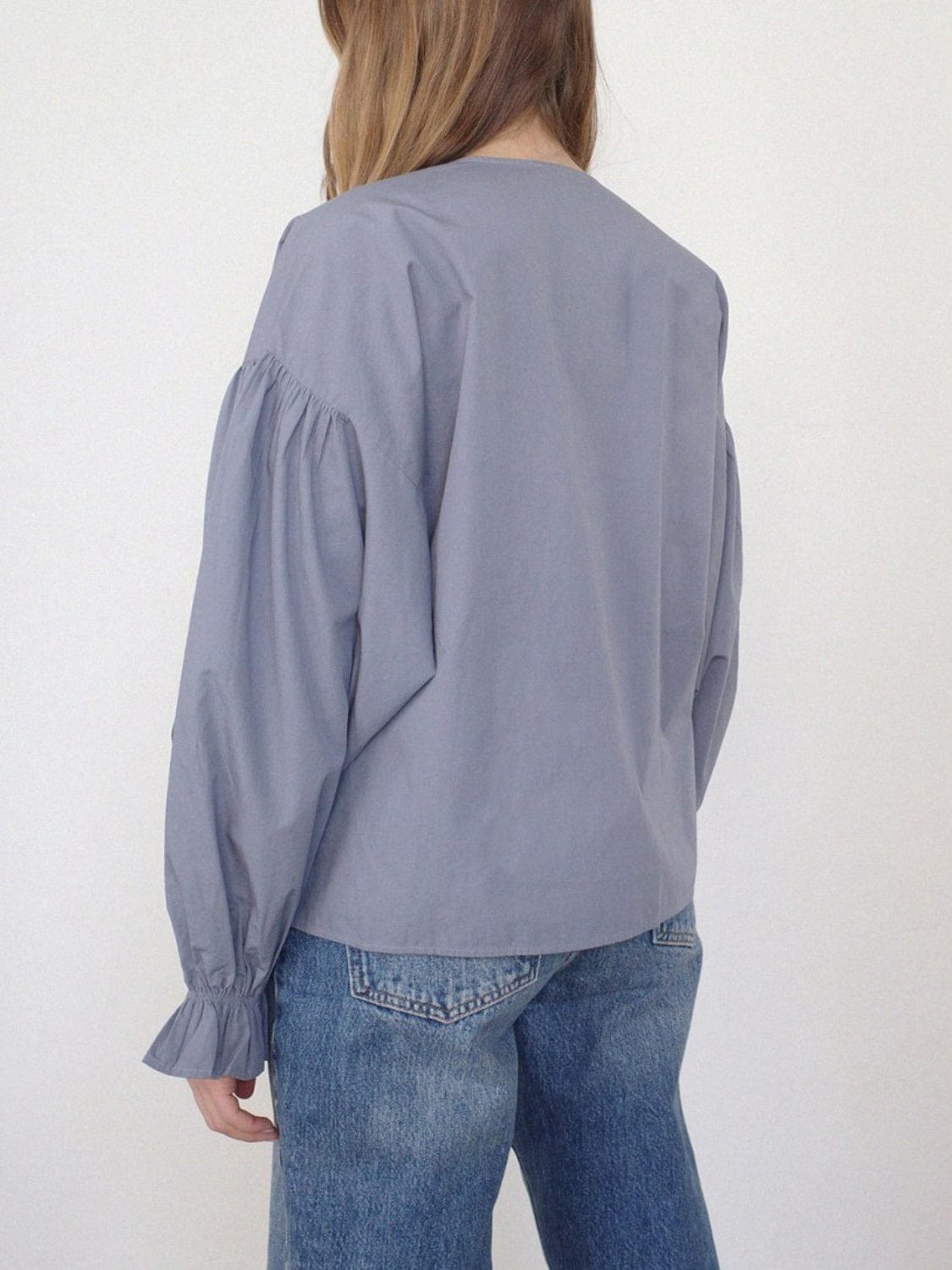 Tied Flounce Sleeve Blouse - Trendsi