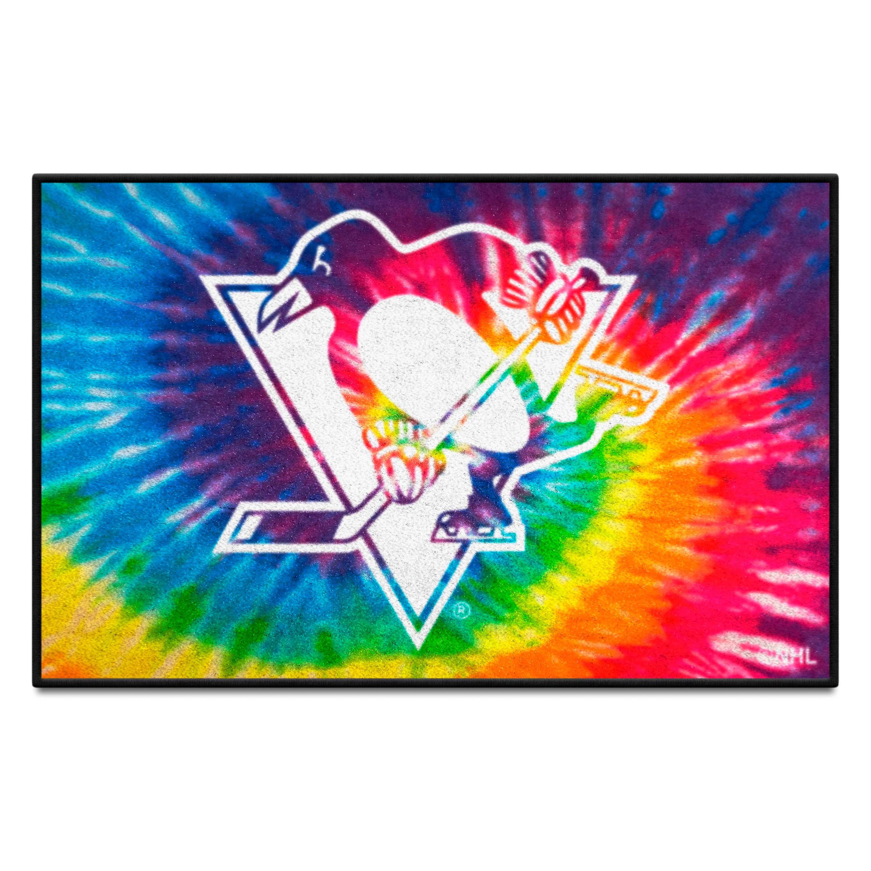 Pittsburgh Penguins Tie Dye Starter Mat Accent Rug - 19in. x 30in.