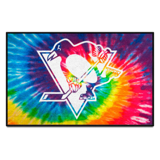 Pittsburgh Penguins Tie Dye Starter Mat Accent Rug - 19in. x 30in.