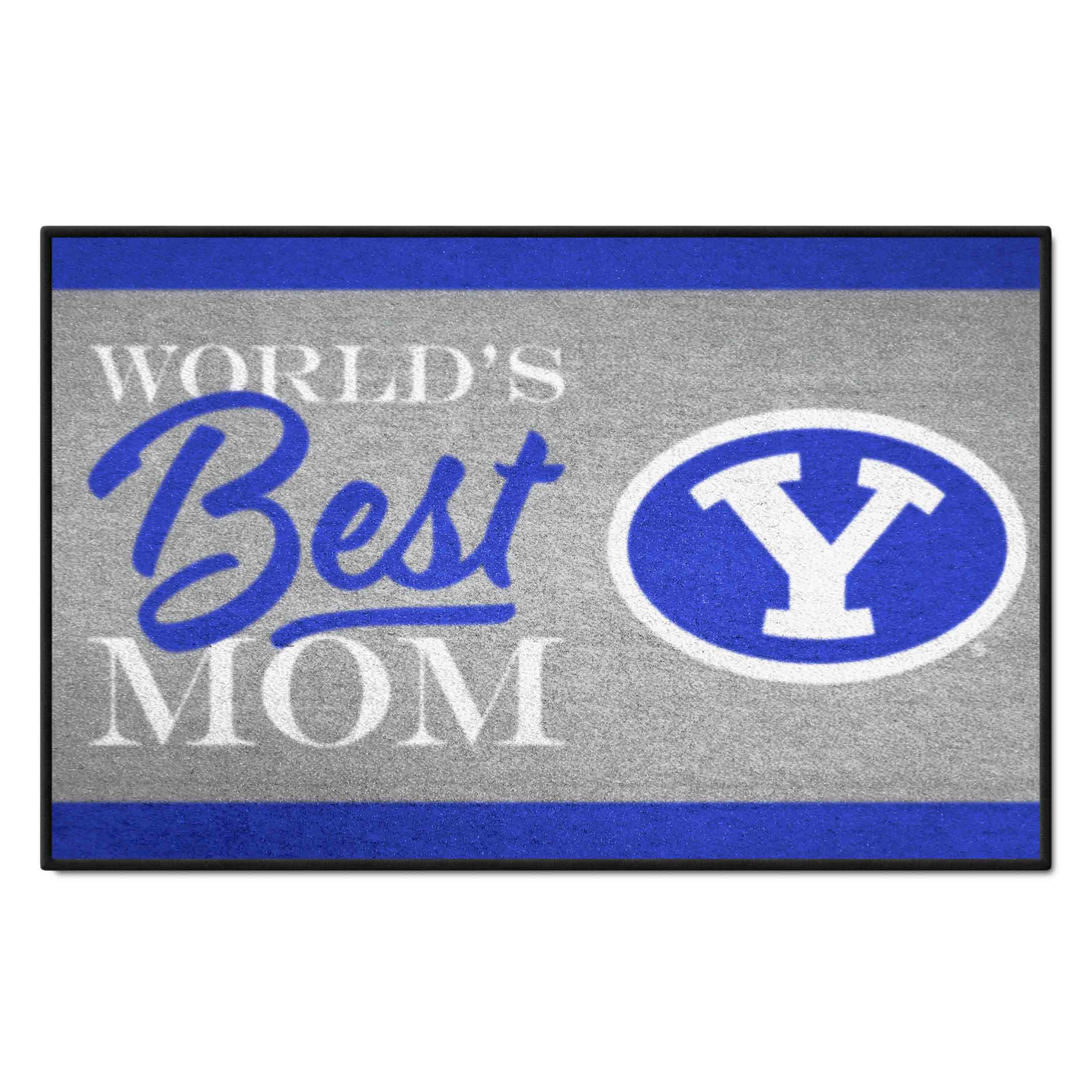 BYU Cougars World's Best Mom Starter Mat Accent Rug - 19in. x 30in.