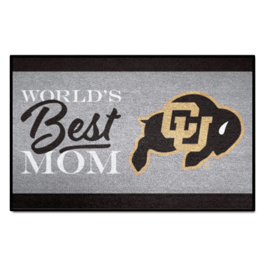 Colorado Buffaloes World's Best Mom Starter Mat Accent Rug - 19in. x 30in.