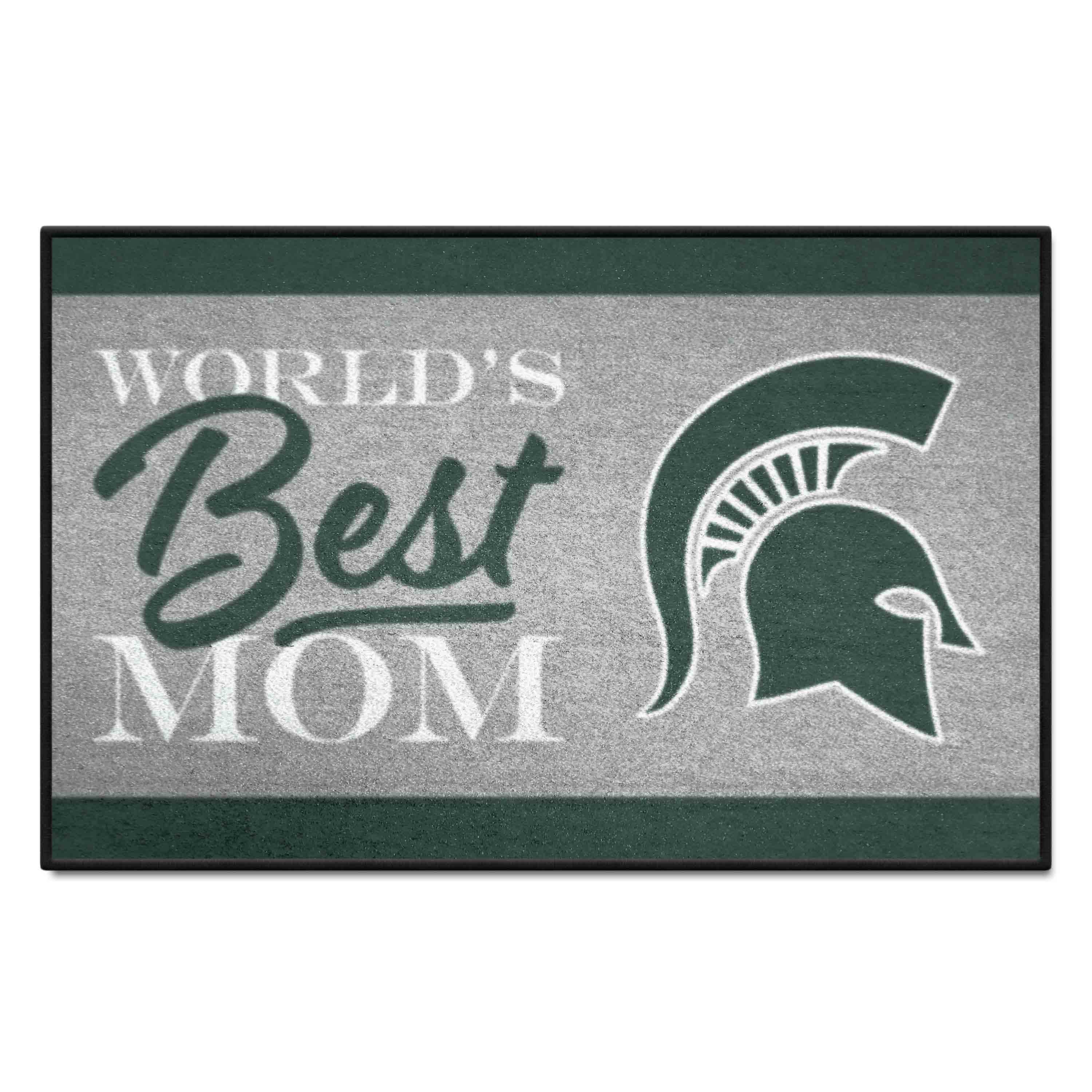 Michigan State Spartans World's Best Mom Starter Mat Accent Rug - 19in. x 30in. - Michigan State