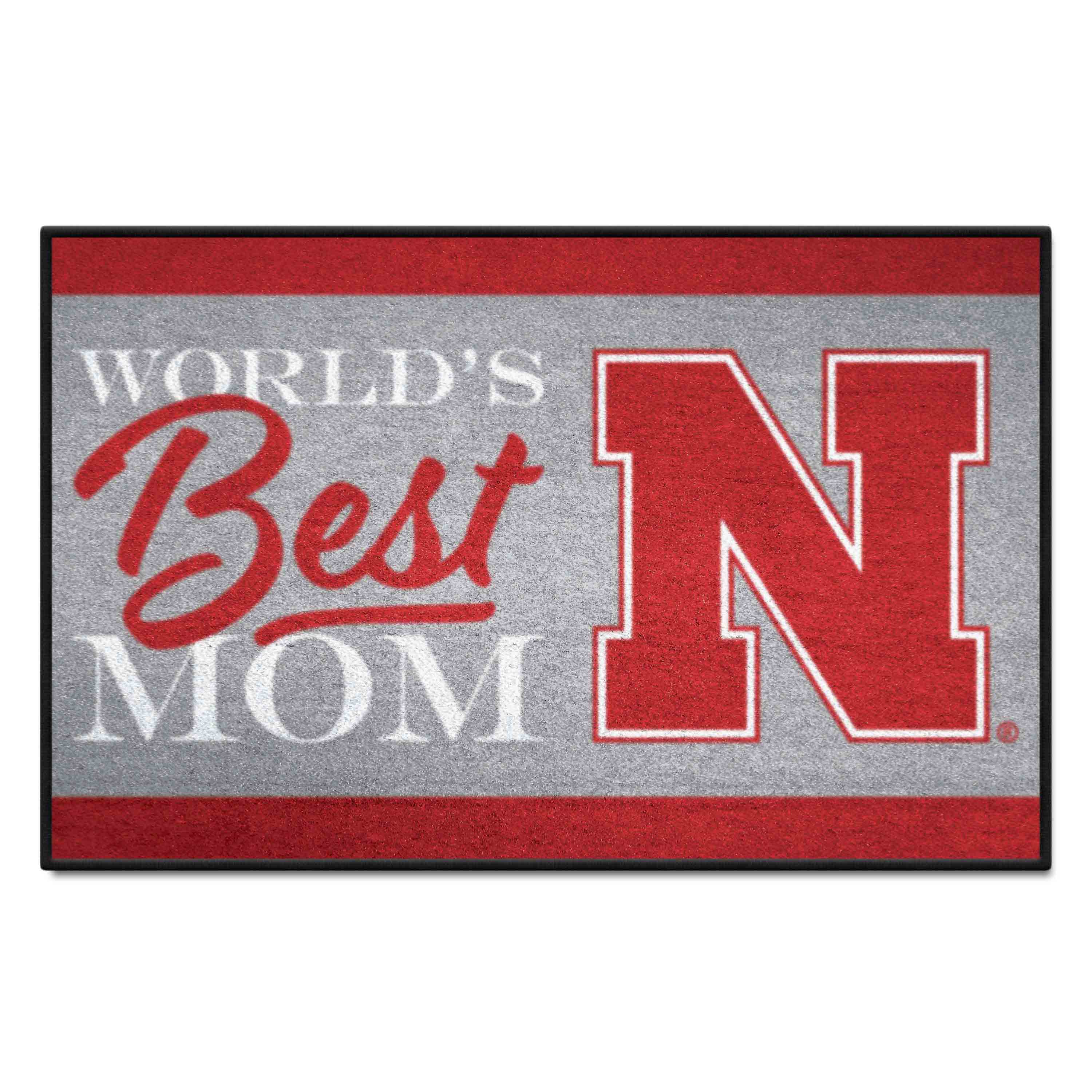 Nebraska Cornhuskers World's Best Mom Starter Mat Accent Rug - 19in. x 30in. - Nebraska