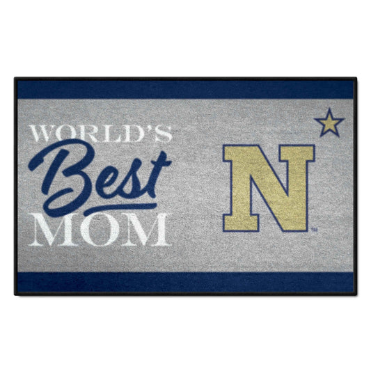 Naval Academy Midshipmen World's Best Mom Starter Mat Accent Rug - 19in. x 30in.