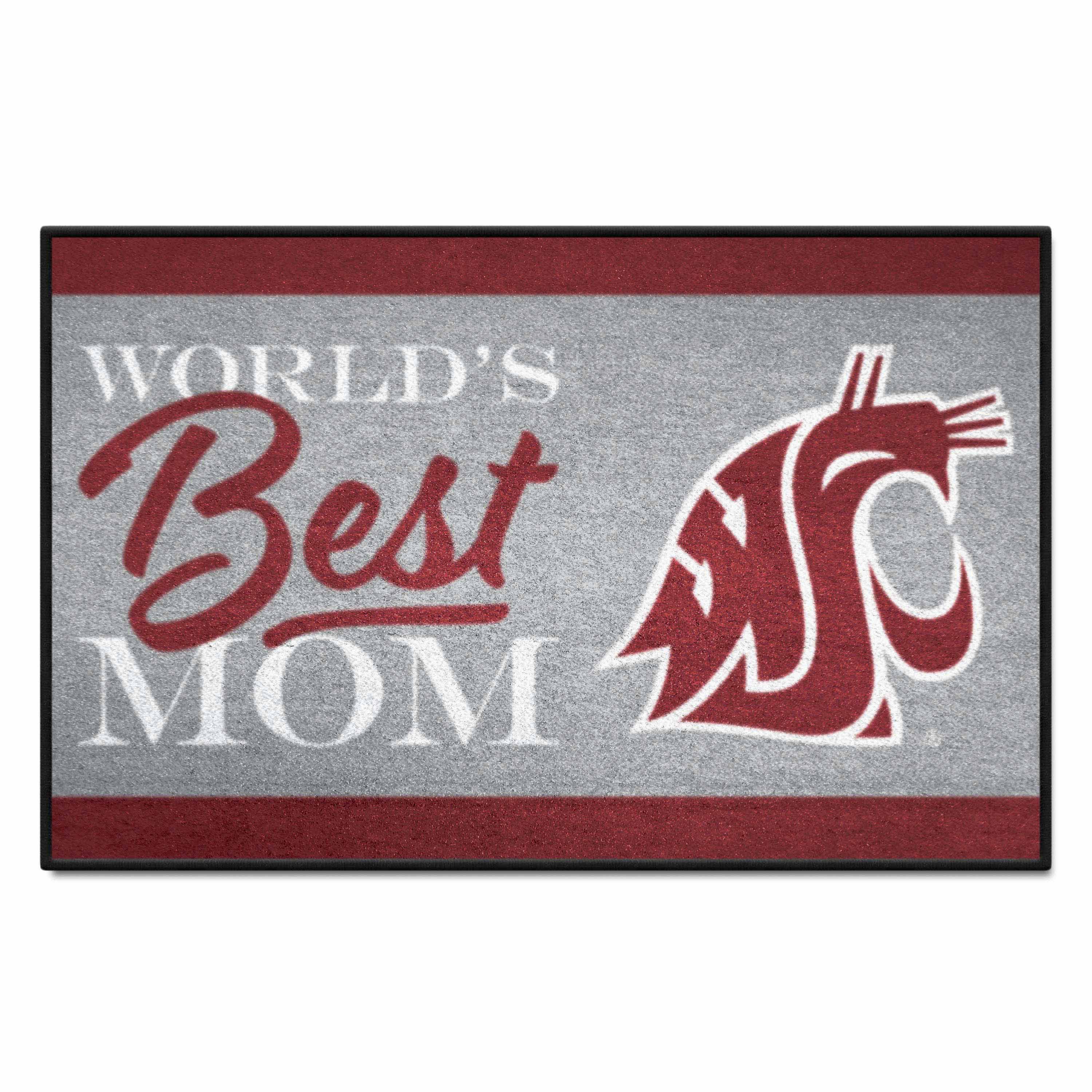 Washington State Cougars World's Best Mom Starter Mat Accent Rug - 19in. x 30in.