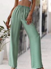 Tied High Waist Wide Leg Pants - Flyclothing LLC