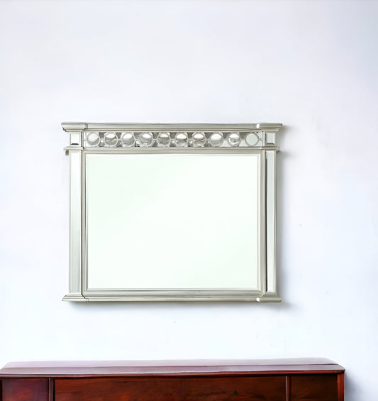 42" Silver Framed Dresser Mirror