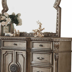 18" Brown Solid Wood Combo Dresser