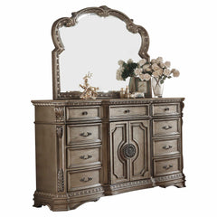 18" Brown Solid Wood Combo Dresser