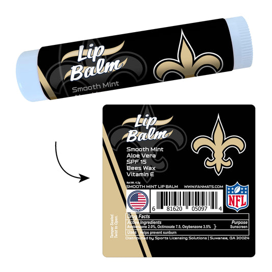 New Orleans Saints Smooth Mint SPF 15 Lip Balm - New Orleans Saints