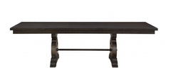 104" Brown Solid Wood Trestle Base Dining Table