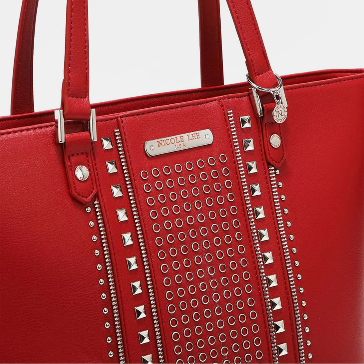 Nicole Lee USA Studded Decor Tote Bag Trendsi