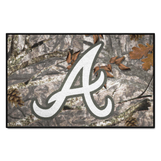 Atlanta Braves Camo Starter Mat Accent Rug - 19in. x 30in. - Atlanta Braves