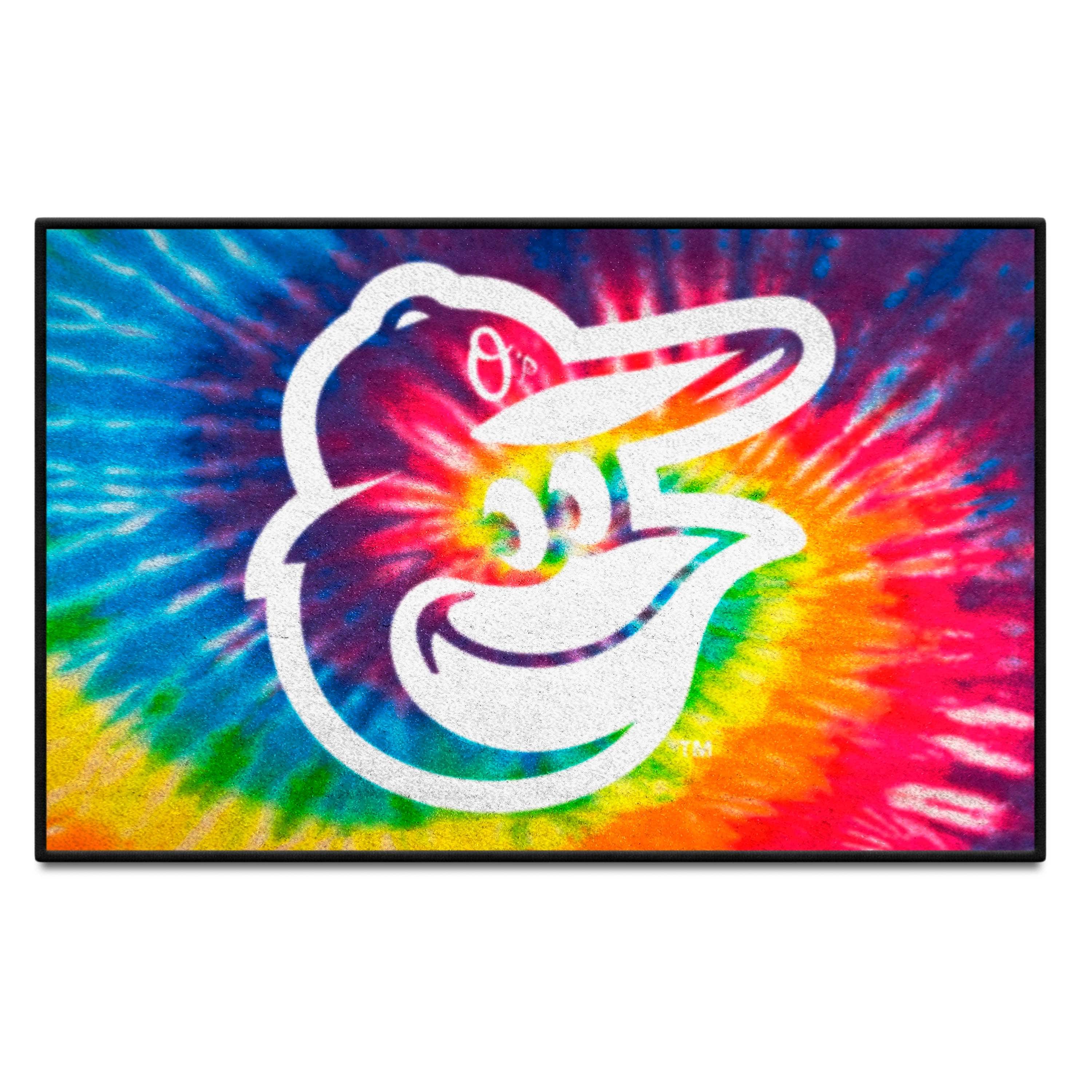 Baltimore Orioles Tie Dye Starter Mat Accent Rug - 19in. x 30in. - Baltimore Orioles