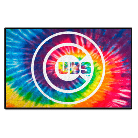 Chicago Cubs Tie Dye Starter Mat Accent Rug - 19in. x 30in. - Chicago Cubs