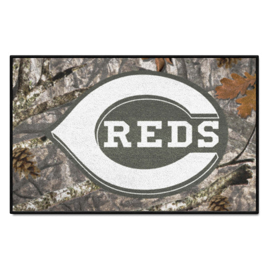 Cincinnati Reds Camo Starter Mat Accent Rug - 19in. x 30in. - Cincinnati Reds