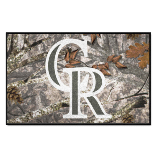 Colorado Rockies Camo Starter Mat Accent Rug - 19in. x 30in. - Colorado Rockies