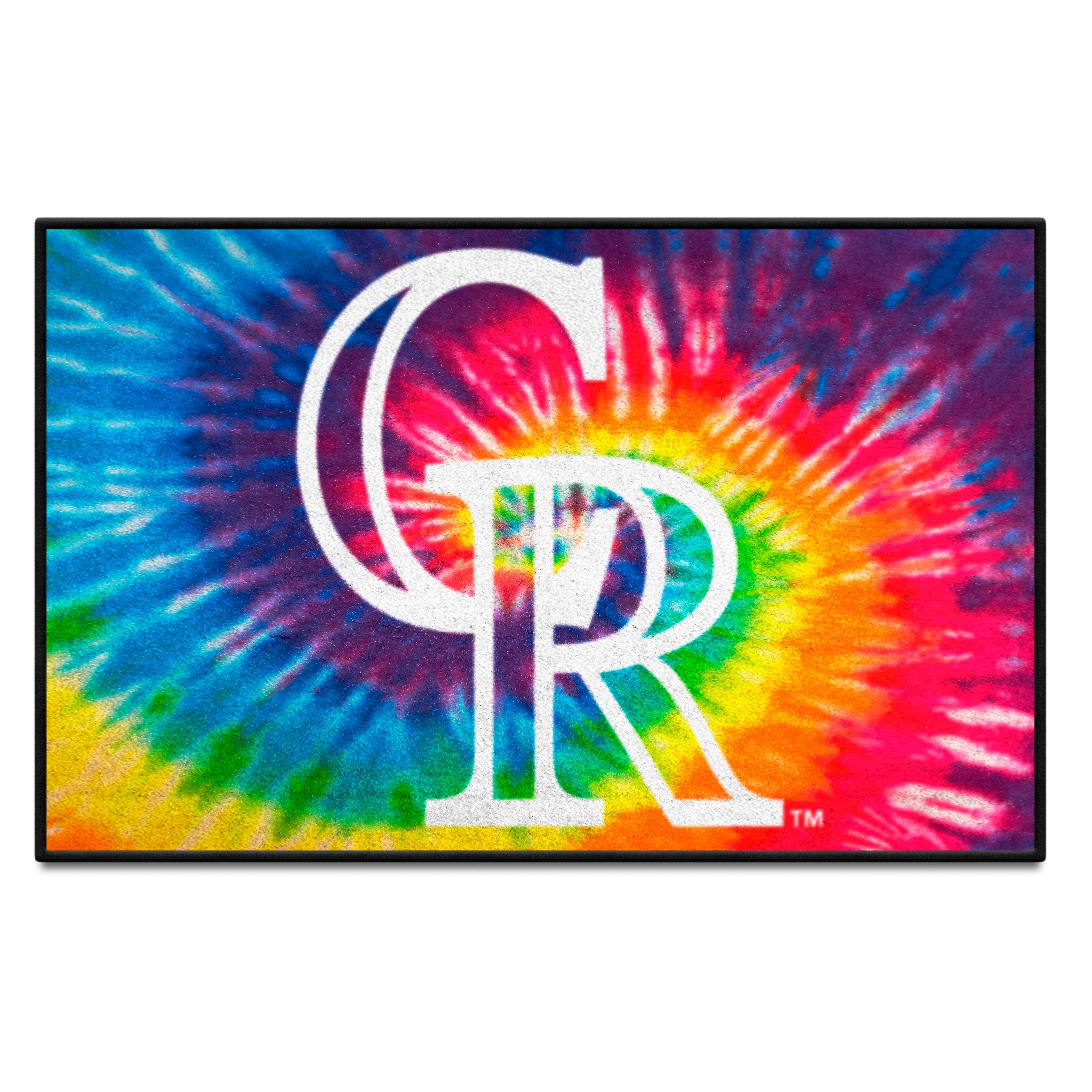 Colorado Rockies Tie Dye Starter Mat Accent Rug - 19in. x 30in. - Colorado Rockies