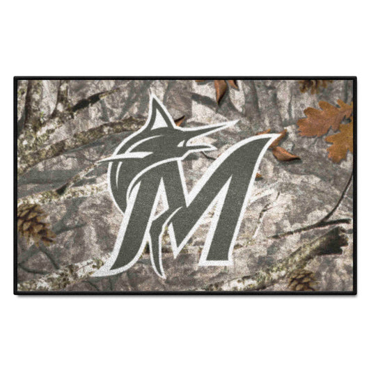 Miami Marlins Camo Starter Mat Accent Rug - 19in. x 30in.