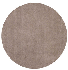 8' Beige Round Indoor Shag Rug