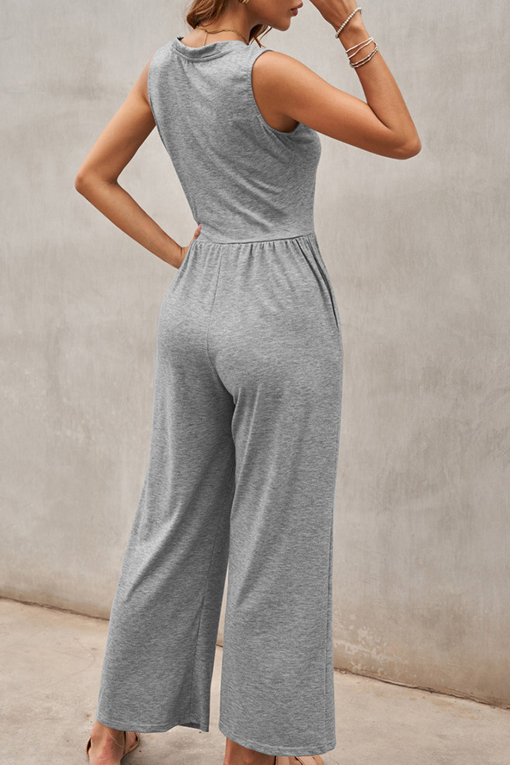 Full Size Scoop Neck Wide Strap Jumpsuit Trendsi