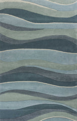 8' X 10' 6 Wool Ocean Area Rug