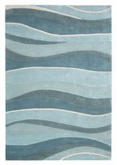 8' X 10' 6 Wool Ocean Area Rug